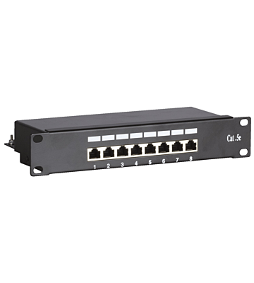 Patchpanel 10 inch Cat5e FTP - 8 poorts