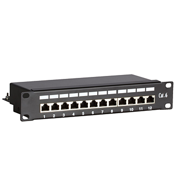 Patchpanel 10 inch Cat6 FTP - 12 poorts