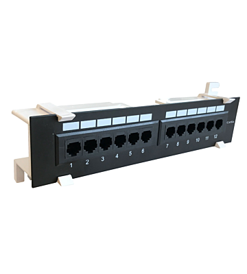Wallmount patchpanel Cat6a UTP- 12 poorts