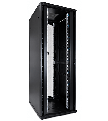 47U patchkast met dubbele geperforeerde voor- en achterdeur 800x800x2200mm (BxDxH)