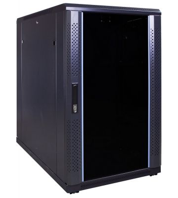 18U patchkast met glazen deur 600x1000x1000mm (BxDxH)