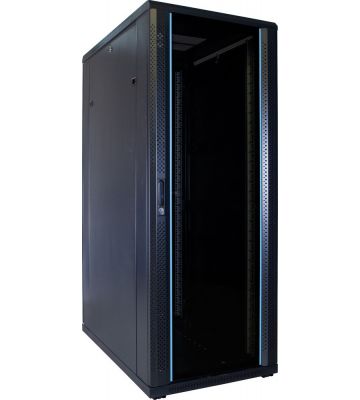 32U patchkast met glazen deur 600x1000x1600mm (BxDxH)