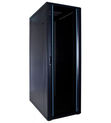 37U patchkast met glazen deur 600x1000x1800mm (BxDxH)