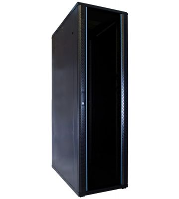 42U patchkast met glazen deur 600x1200x2000mm (BxDxH)