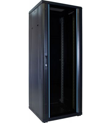 32U patchkast met glazen deur 600x600x1600mm (BxDxH)