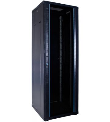 37U patchkast met glazen deur 600x600x1800mm (BxDxH)