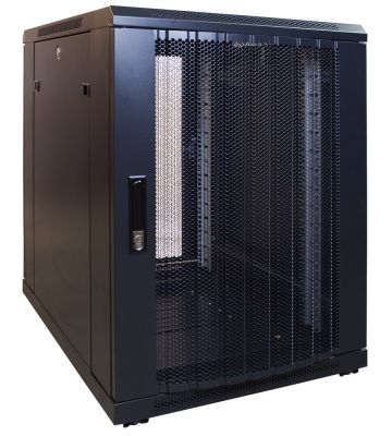 15U patchkast - 19'' met geperforeerde deuren, geschikt voor onder bureaus, (BxDxH) 600x800x770mm