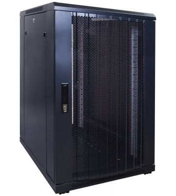 18U patchkast met geperforeerde deur 600x800x1000mm (BxDxH)