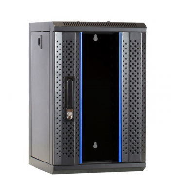 10 inch 9U serverkast met glazen deur 312x310x486mm (BxDxH)