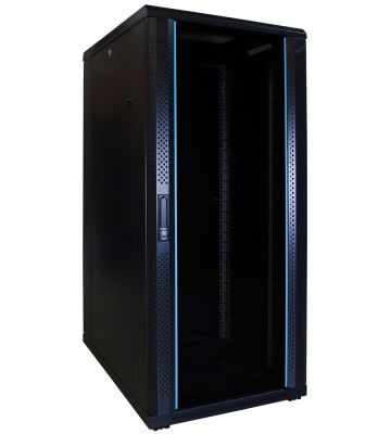 27U patchkast met glazen deur 600x800x1400mm (BxDxH)