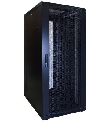 27U patchkast met geperforeerde deur 600x800x1400mm (BxDxH)