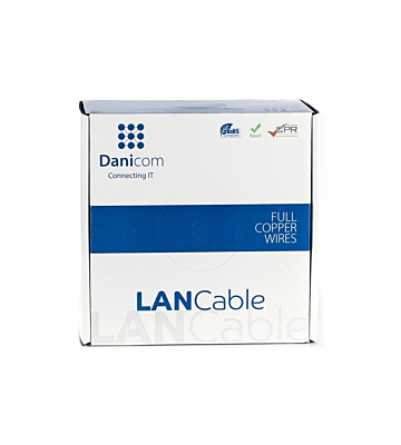DANICOM CAT5E UTP 100m kabel op rol stug -  LSZH (Eca)