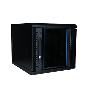 10 inch 6U patchkast met glazen deur 370X450X370mm (BxDxH)