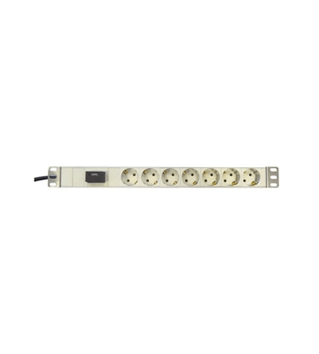 19 inch 7 voudige stekkerdoos - Surge Protection Device - Weiß