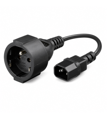 Stroomkabel AC plug naar C14 Type E 0,15m verloop - Penaarde