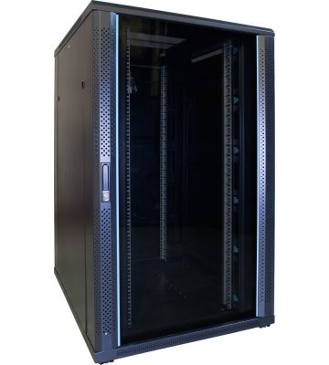 27U patchkast met glazen deur 800x1000x1400mm (BxDxH)