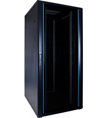 37U patchkast met glazen deur 800x1000x1800mm (BxDxH)