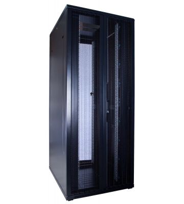 42U patchkast met dubbele geperforeerde voor- en achterdeuren 800x1000x2000mm (BxDxH)