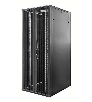 47U patchkast met dubbele geperforeerde voor- en achterdeur 800x1200x2200mm (BxDxH)