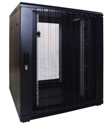 18U patchkast met geperforeerde deur 800x800x1000mm (BxDxH)