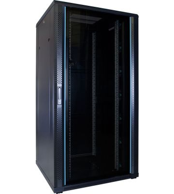 32U patchkast met glazen deur 800x800x1600mm (BxDxH)