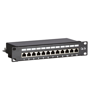 Patchpanel 10 inch Cat5e FTP - 12 poorts
