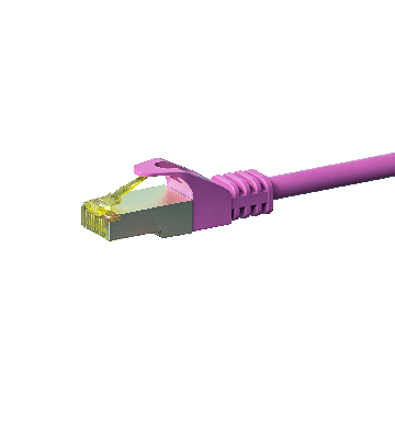 Cat7 S/FTP (PIMF) patchkabel 0,50m roze