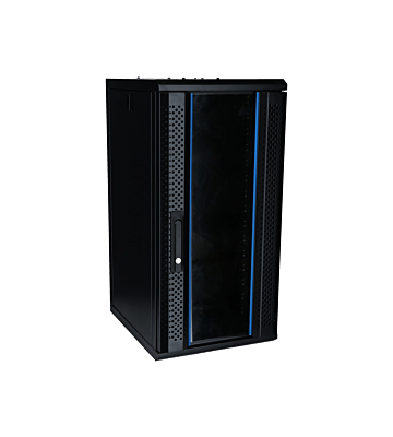 10 inch 15U patchkast met glazen deur 370x450x752mm (BxDxH)