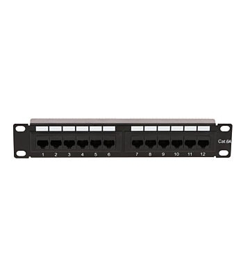 Patchpanel 10 inch Cat6a UTP - 12 poorts