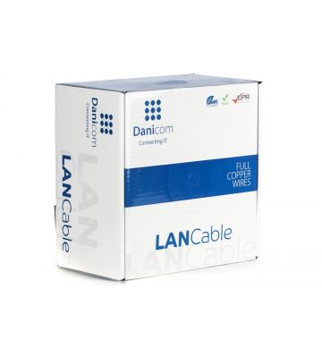 FTP Netwerk kabel Cat6a LSZH 100m Grijs Deltaco