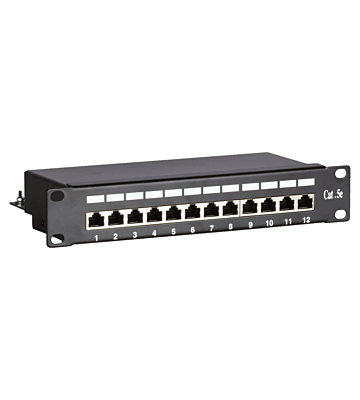 Patchpanel 10 inch Cat5e FTP - 12 poorts