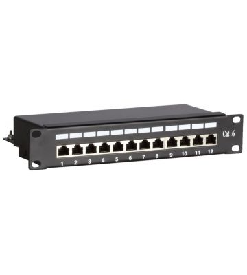 Patchpanel 10 inch Cat6 FTP - 12 poorts