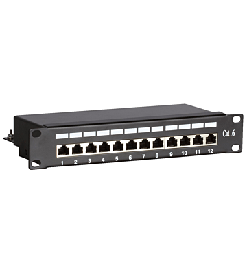 Patchpanel 10 inch Cat6 FTP - 12 poorts