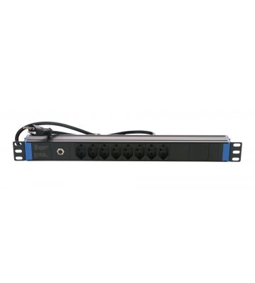 19 inch Zwitserse stekkerdoos Surge Protection Overload - 8 voudig