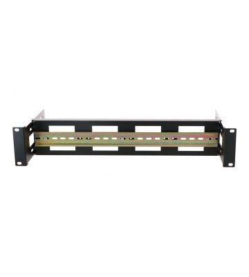 2U DIN rail voor 19 inch patchkasten