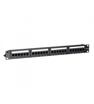 Patchpaneel Cat5e UTP 19 inch 24 poort RJ45 LSA en 110 blokmontage 1U