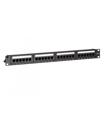 Patchpaneel Cat6 UTP 19 inch 24 poort RJ45 LSA en 110 blokmontage 1U