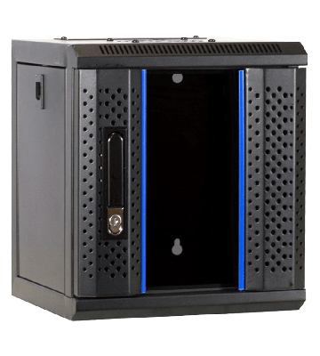 10 inch 6U patchkast met glazen deur 370X450X370mm (BxDxH)