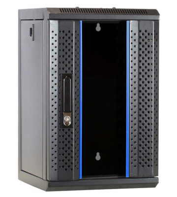 10 inch 9U patchkast met glazen deur 312x310x486mm (BxDxH)