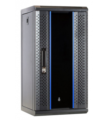 10 inch 12U patchkast met glazen deur 370x450x618mm (BxDxH)