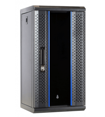 10 inch 12U patchkast met glazen deur 312x310x618mm (BxDxH)
