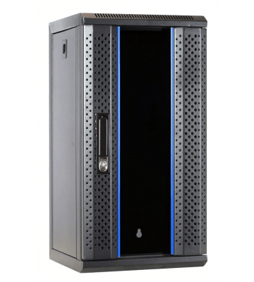 10 inch 12U patchkast met glazen deur 370x450x618mm (BxDxH)