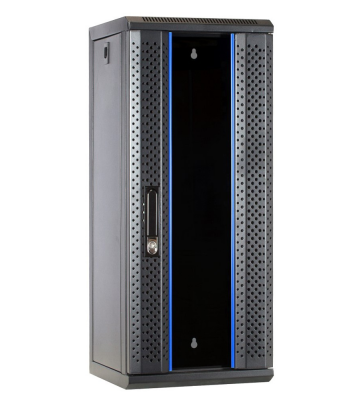 10 inch 15U patchkast met glazen deur 312x310x752mm (BxDxH)