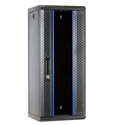 10 inch 15U patchkast met glazen deur 370x450x752mm (BxDxH)