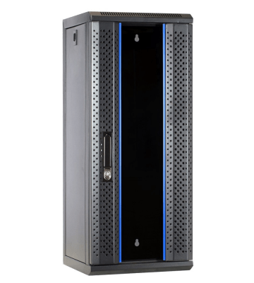 10 inch 15U patchkast met glazen deur 312x310x752mm (BxDxH)