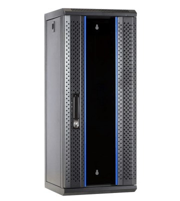10 inch 15U patchkast met glazen deur 370x450x752mm (BxDxH)