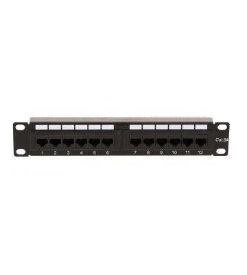 Patchpanel 10 inch Cat6a UTP - 12 poorts