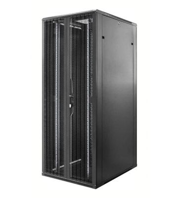 47U patchkast met dubbele geperforeerde voor- en achterdeur 800x800x2200mm (BxDxH)