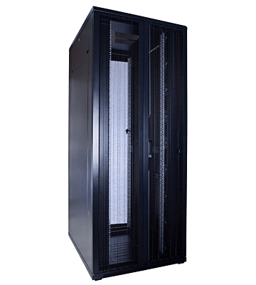 42U patchkast met dubbele geperforeerde voor- en achterdeur 800x1200x2000mm (BxDxH)