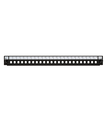 Front ST 24 poorts zwart simplex voor universele glasvezel lade